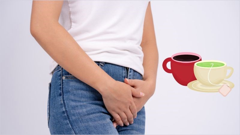 Sử dụng trà và cafe thường xuyên có thể gây kích thích bàng quang làm tăng tần suất đi tiểu