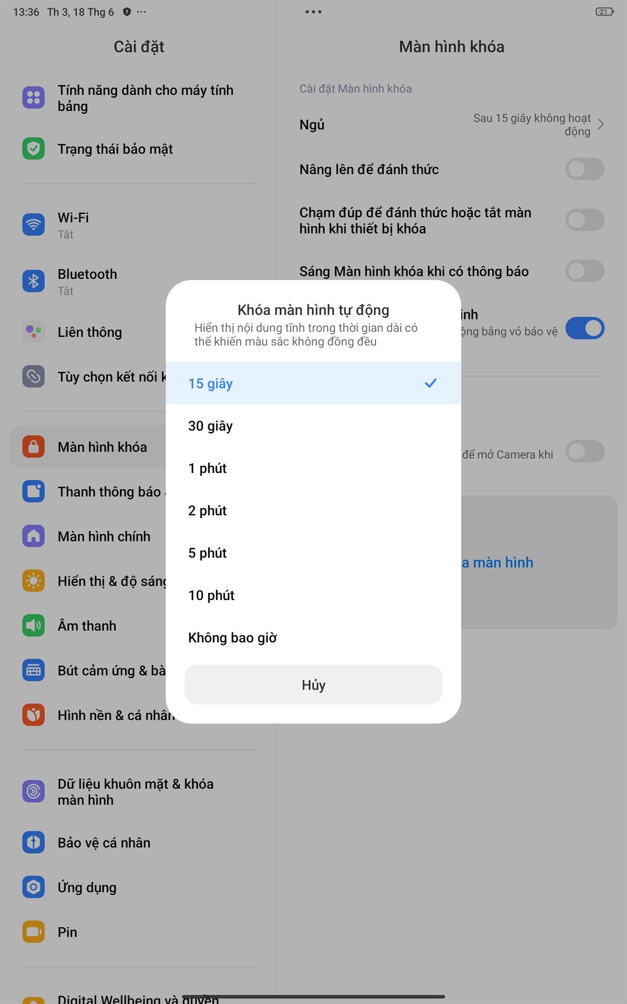Cách chỉnh thời gian tắt màn hình tự động trên Redmi Pad Pro Cách chỉnh thời gian tắt màn hình tự động trên Redmi Pad Pro