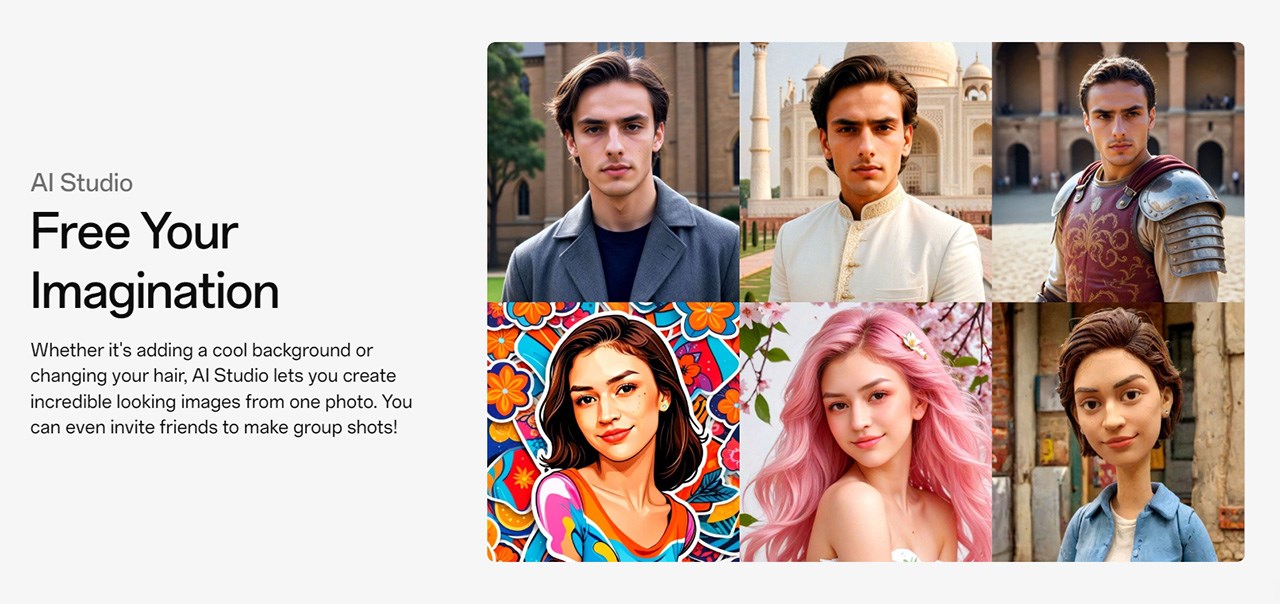 Tính năng AI Studio giúp người dùng có các tùy chọn hình nền đẹp mắt Tính năng AI Studio giúp người dùng có các tùy chọn hình nền đẹp mắt