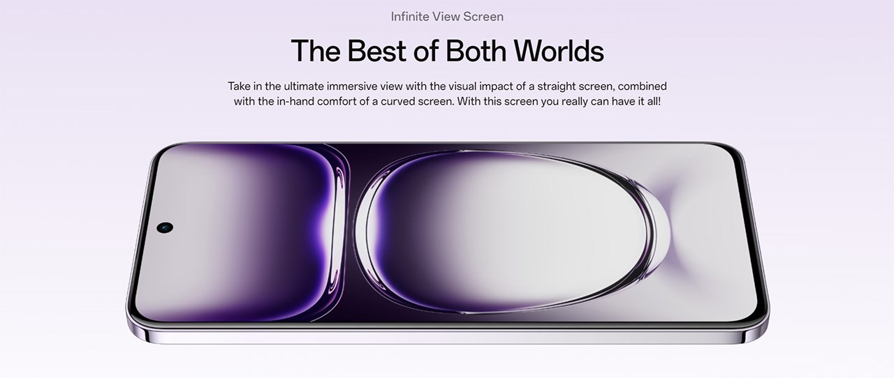 OPPO Reno12 Pro được trang bị màn hình tràn viền với tỷ lệ so với khung máy cực ấn tượng OPPO Reno12 Pro được trang bị màn hình tràn viền với tỷ lệ so với khung máy cực ấn tượng