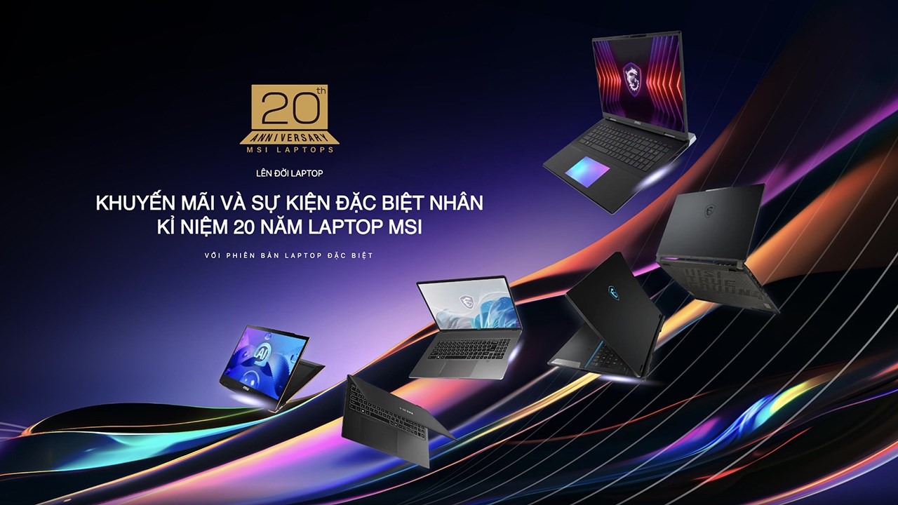 Kỷ niệm 20 năm laptop MSI: Mua laptop tặng ngay mô hình Katana trang trí độc quyền cực độc Kỷ niệm 20 năm laptop MSI: Mua laptop tặng ngay mô hình Katana trang trí độc quyền cực độc