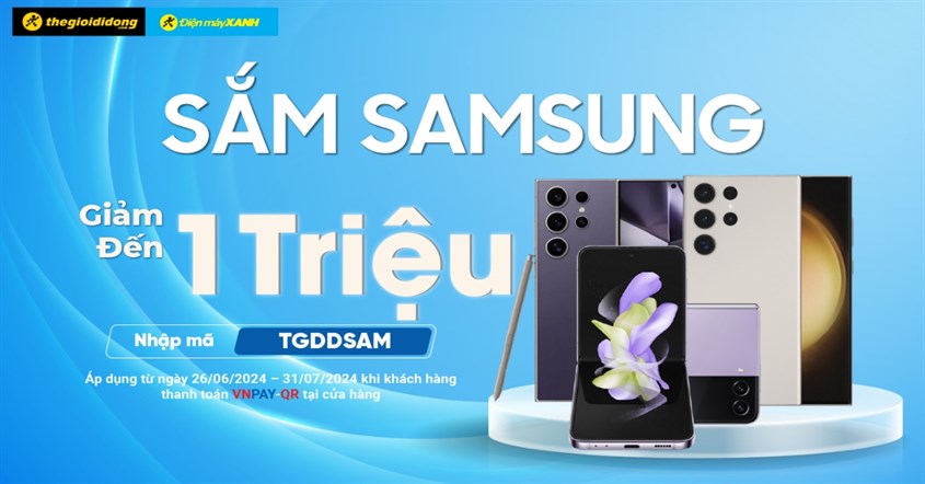 Nhập Mã Tgddsam Giảm Ngay 5% Tối Đa 1 Triệu Đồng Khi Thanh Toán Vnpay Cho Đơn Hàng Từ 14 Triệu Đồng Tại Điện Máy Xanh