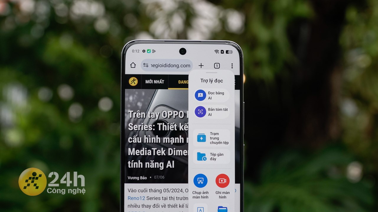 Cách tóm tắt nội dung web bằng AI trên OPPO Reno12 Cách tóm tắt nội dung web bằng AI trên OPPO Reno12