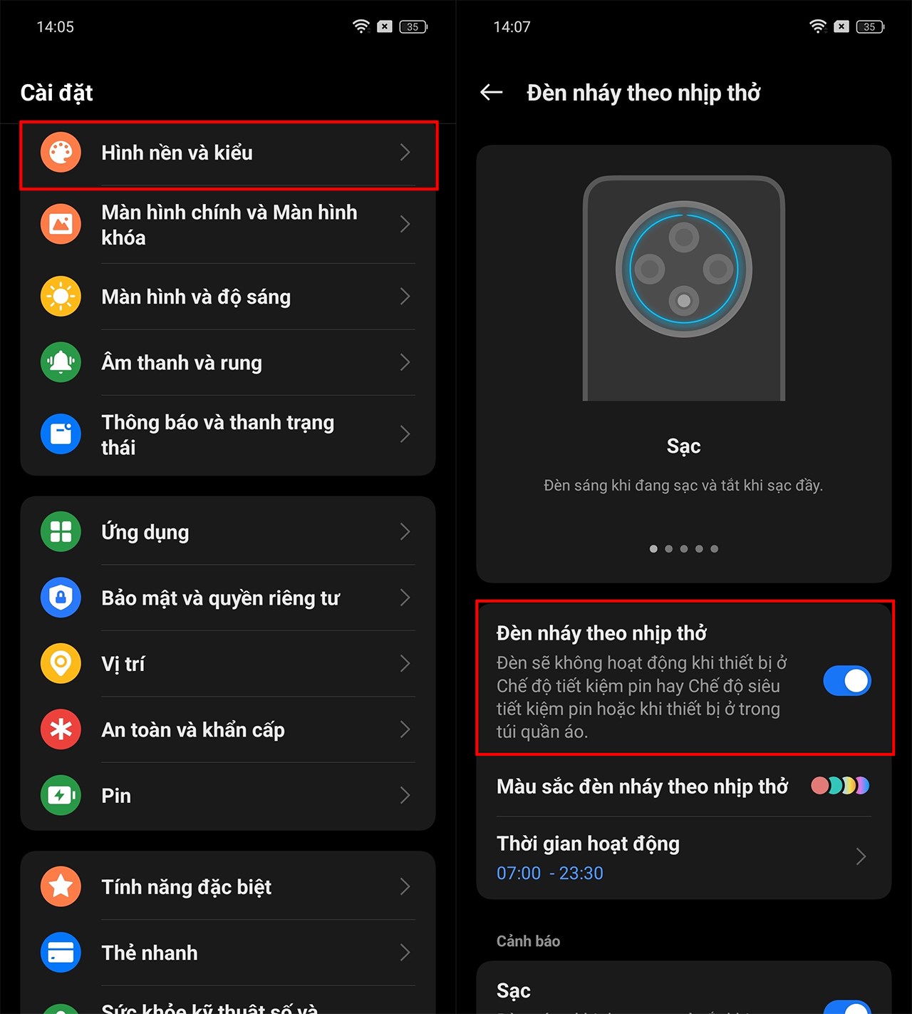 Cách bật đèn nháy theo nhịp thở trên OPPO Reno12 F Cách bật đèn nháy theo nhịp thở trên OPPO Reno12 F