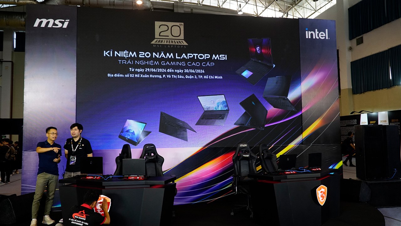 Không khí sôi động tại sự kiện kỷ niệm 20 năm laptop MSI 