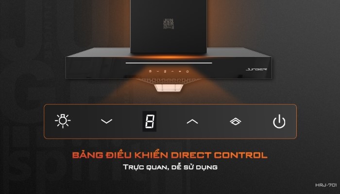 Bảng điều khiển cảm ứng Direct Control trực quan, dễ hiểu