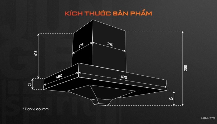 Junger HRJ-701 sở hữu kích thước tinh gọn, có thể lắp đặt linh hoạt ở nhiều không gian.
