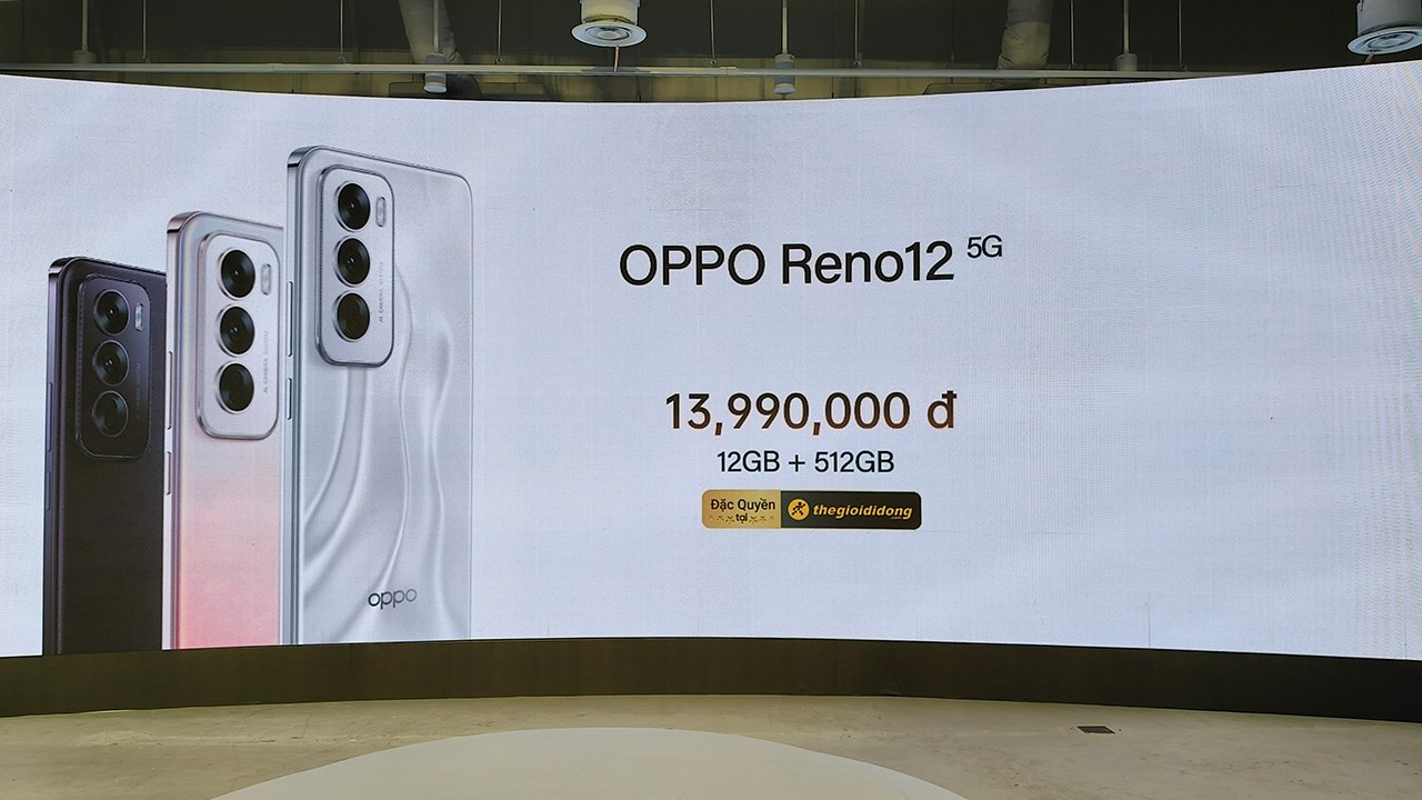Giá bán chính thức của OPPO Reno12 Giá bán chính thức của OPPO Reno12