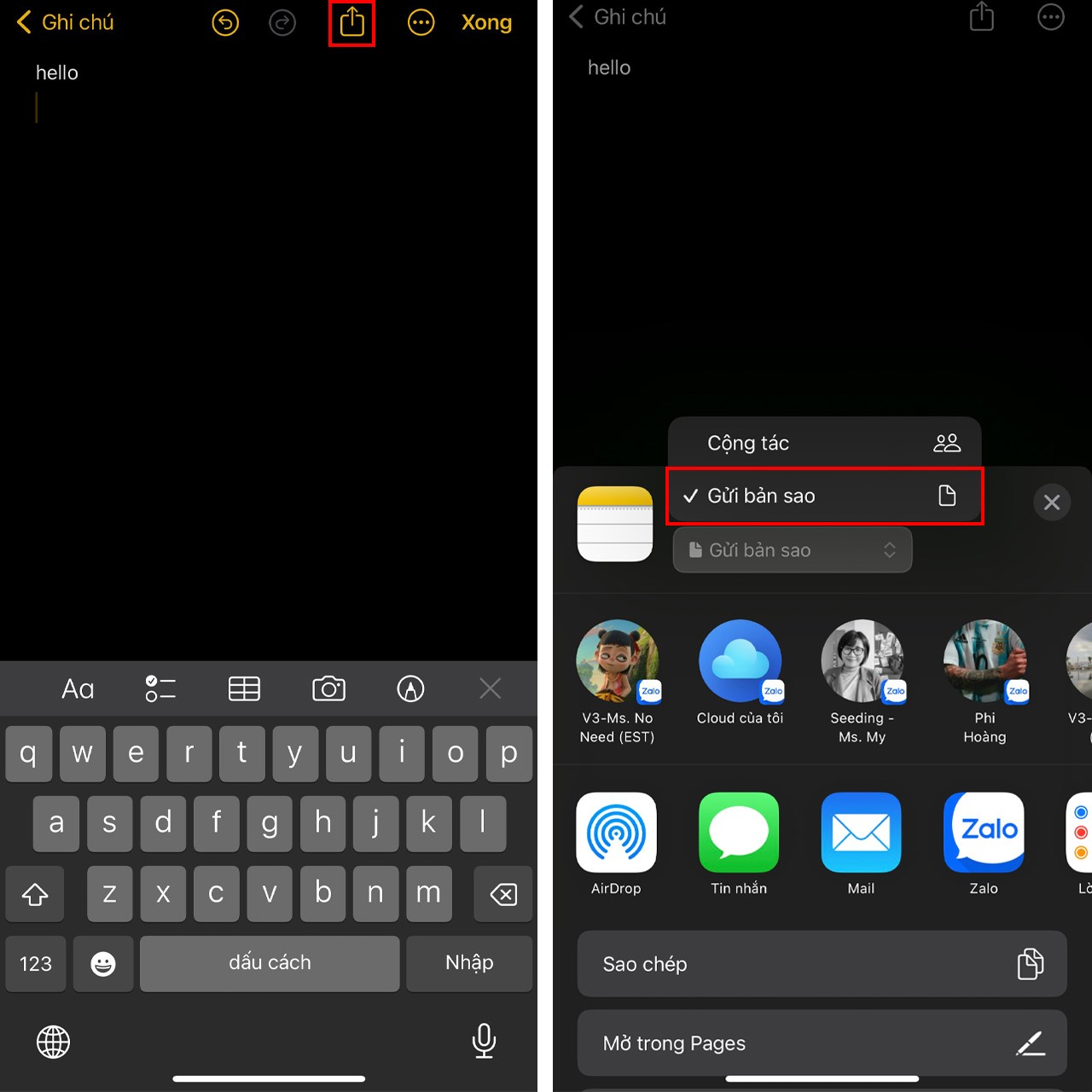 Cách sửa file ghi chú cùng lúc trên iPhone Cách sửa file ghi chú cùng lúc trên iPhone