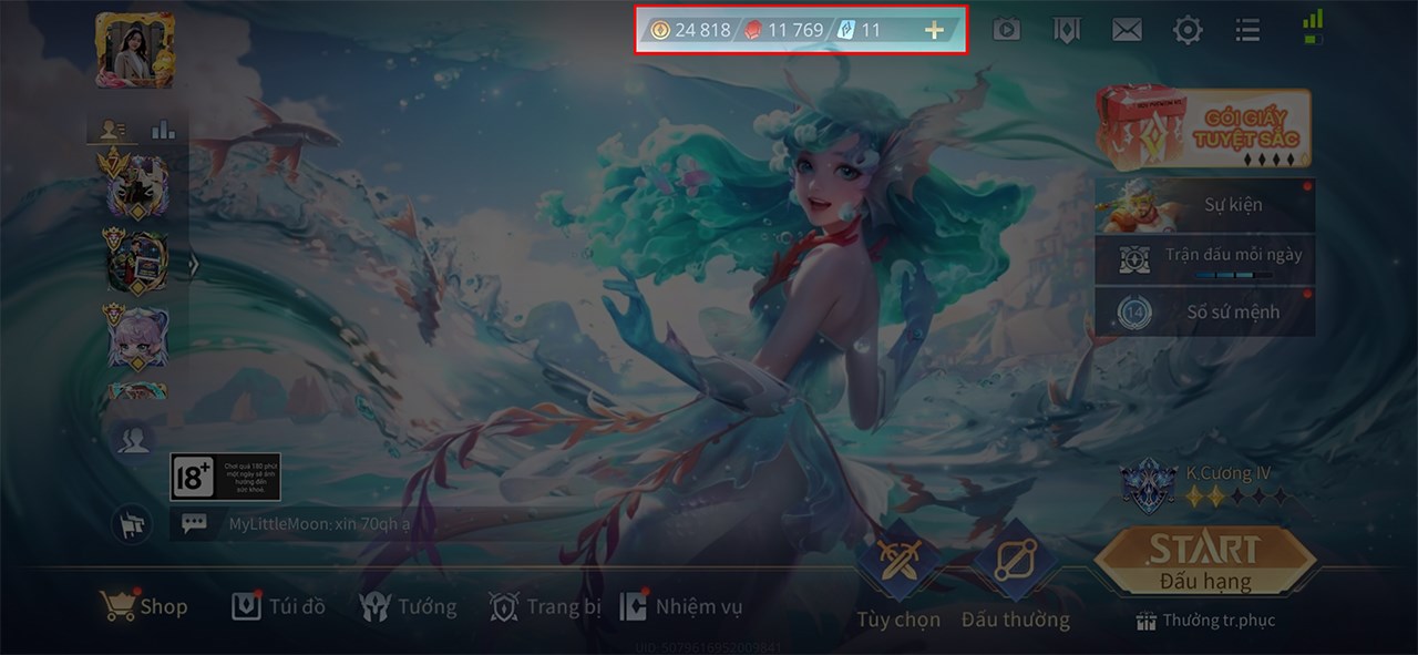 Cách xem đã nạp bao nhiêu tiền vào Liên quân Mobile Cách xem đã nạp bao nhiêu tiền vào Liên quân Mobile