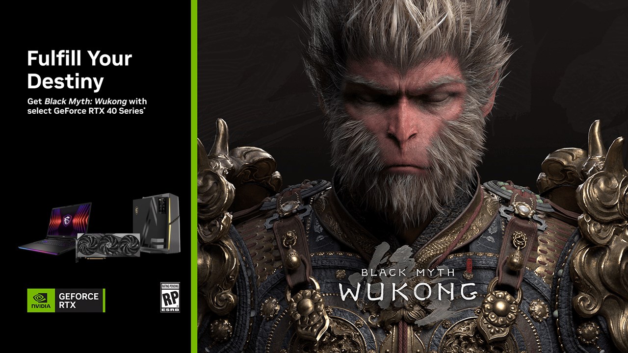 Nhận code đổi thưởng tựa game Black Myth: Wukong khi mua laptop MSI trang bị card GeForce RTX 40 Series