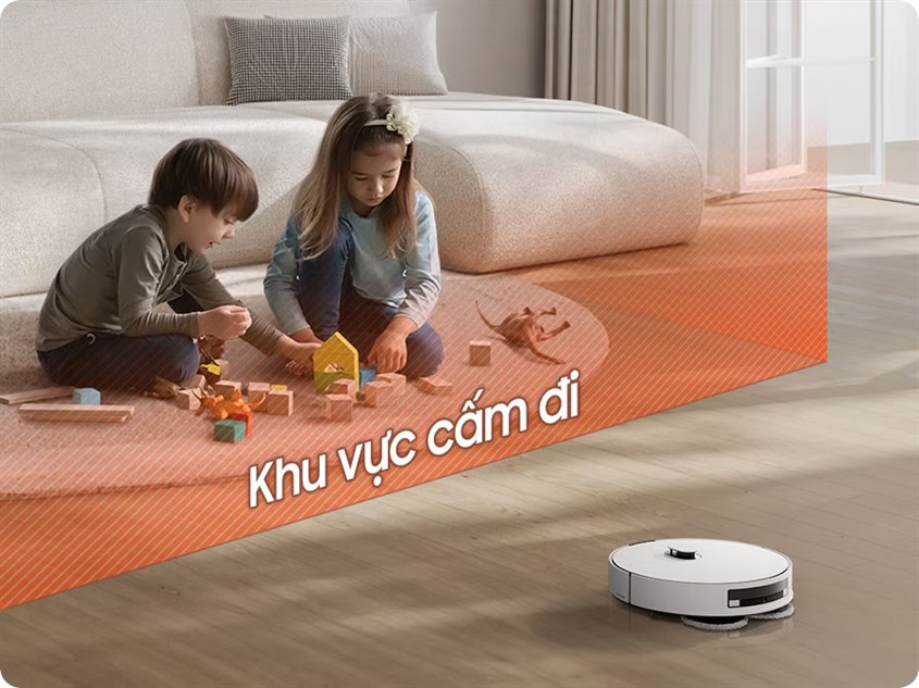 Đặt vùng cấm ảo tránh robot vào khu vực có trẻ em hoặc thú cưng