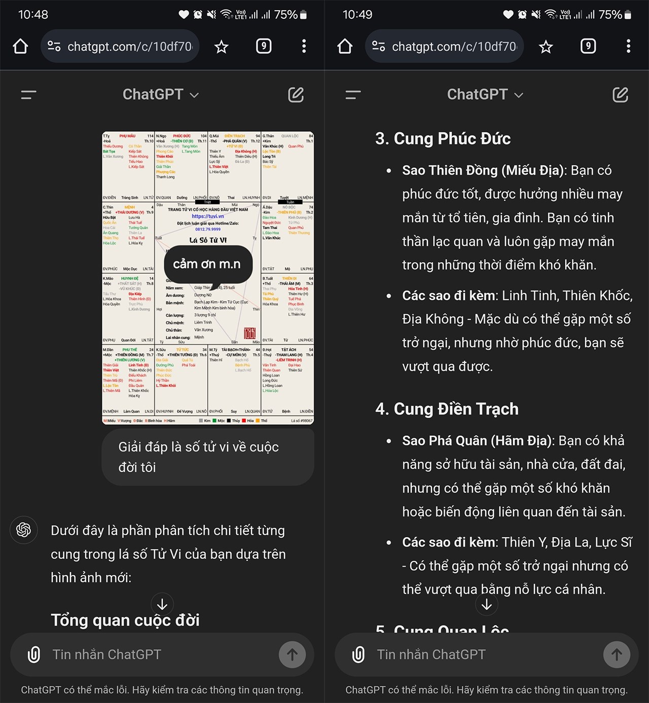 Cách xem tử vi bằng ChatGPT