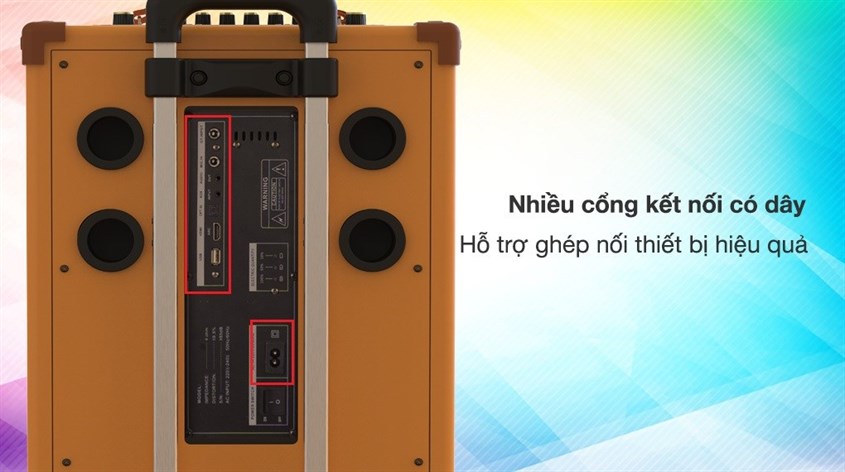 Cổng kết nối đa dạng trên loa Sumico Touring 10
