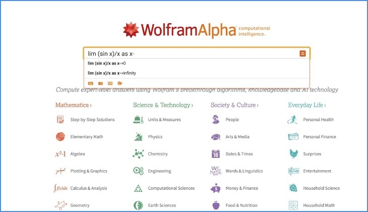 Wolfram Alpha chính là 