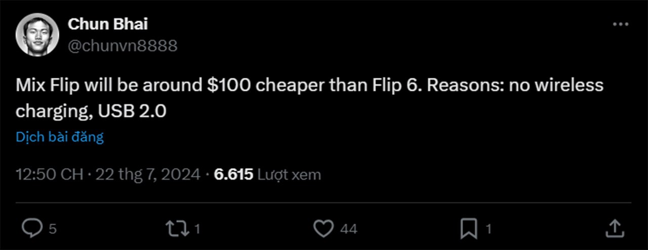 Xiaomi MIX Flip sẽ có giá thấp hơn đối thủ Xiaomi MIX Flip sẽ có giá thấp hơn đối thủ