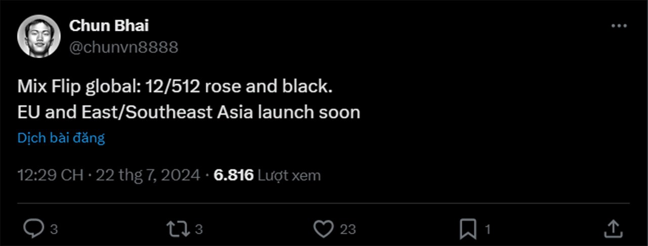 Leaker chunvn8888 đã tiết lộ một số tùy chọn màu sắc trên MIX Flip ở thị trường quốc tế Leaker chunvn8888 đã tiết lộ một số tùy chọn màu sắc trên MIX Flip ở thị trường quốc tế