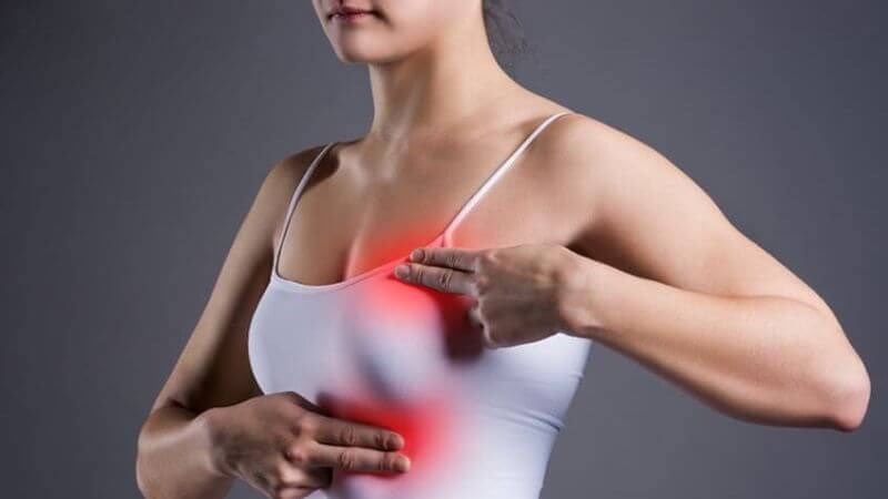 Đau vú là triệu chứng thường thấy của bệnh nhân u nang vú Đau vú là triệu chứng thường thấy của bệnh nhân u nang vú