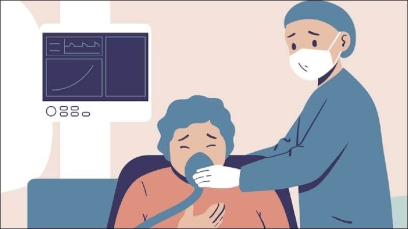 Phương pháp điều trị tiêu chuẩn là thở oxy tinh khiết qua mặt nạ giúp oxy đến được các mô, cơ quan