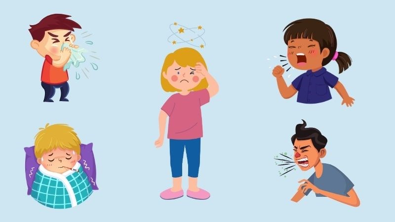 Triệu chứng cúm A chủ yếu ở mũi, họng, phổi