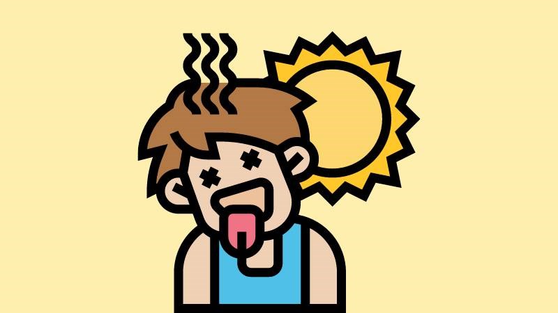 Biến chứng của vảy phấn đỏ nang lông là khó kiểm soát thân nhiệt khi trời nóng