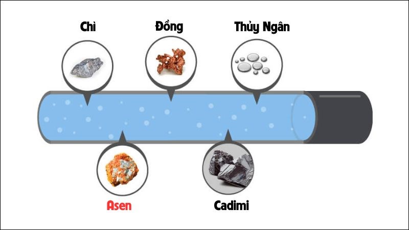 Nhiễm độc asen là một dạng nhiễm độc kim loại nặng tương tự thủy ngân và chì Nhiễm độc asen là một dạng nhiễm độc kim loại nặng tương tự thủy ngân và chì