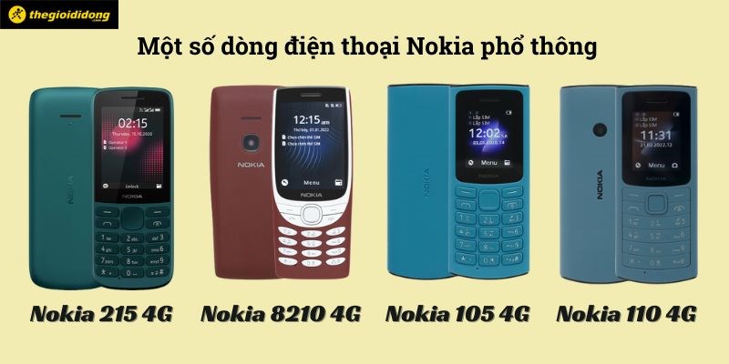 Dòng điện thoại Nokia phổ thông đang bán tại TGDĐ