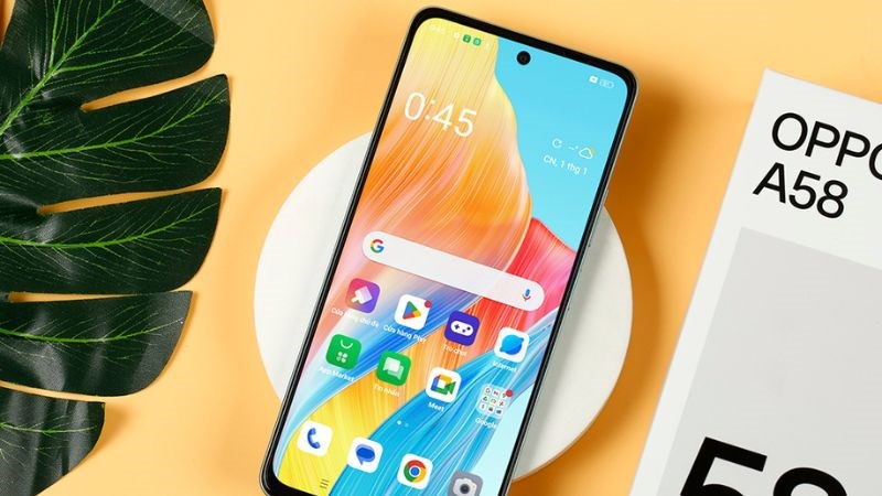 OPPO A58 với màn hình giọt nước tối ưu diện tích không gian hiển thị