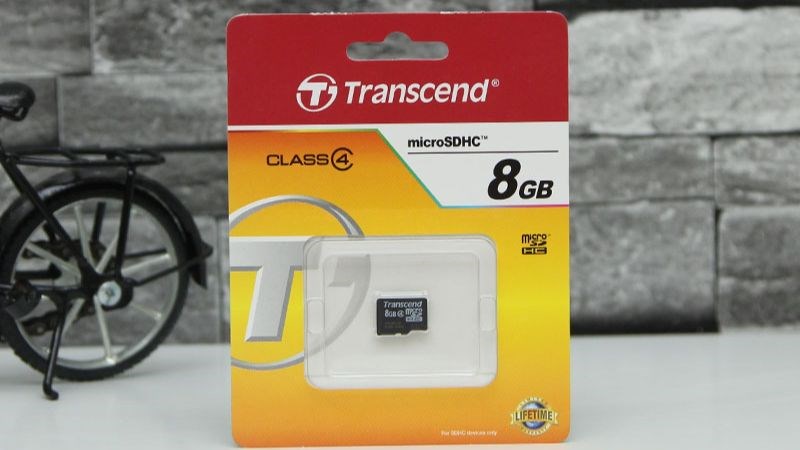 Thẻ nhớ 8GB đáp ứng mức lưu trữ thấp