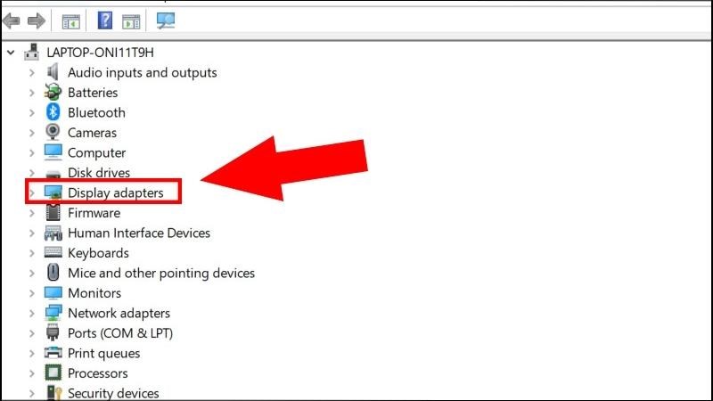 V&agrave;o Device Manager > Display Adapters