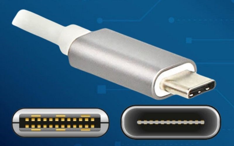 USB Type C sở hữu 2 đầu cắm tương tự nhau nên thuận tiện khi sử dụng bất kỳ đầu sạc nào