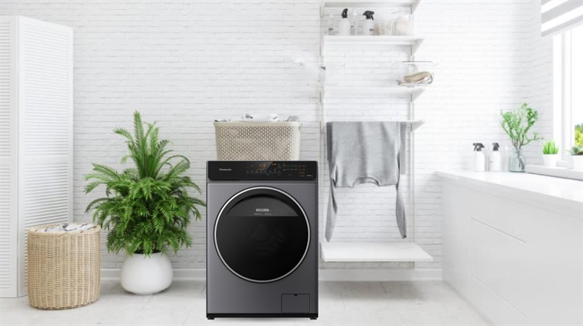 Máy giặt Panasonic Inverter giặt 10.5 kg - sấy tiện ích 2 kg NA-V105FC1LV 