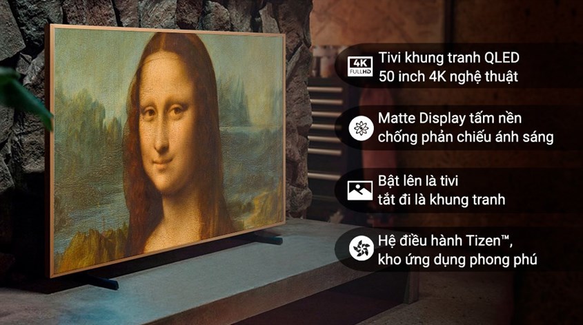 Smart Tivi Khung Tranh The Frame QLED Samsung 4K 50 inch QA50LS03B 
