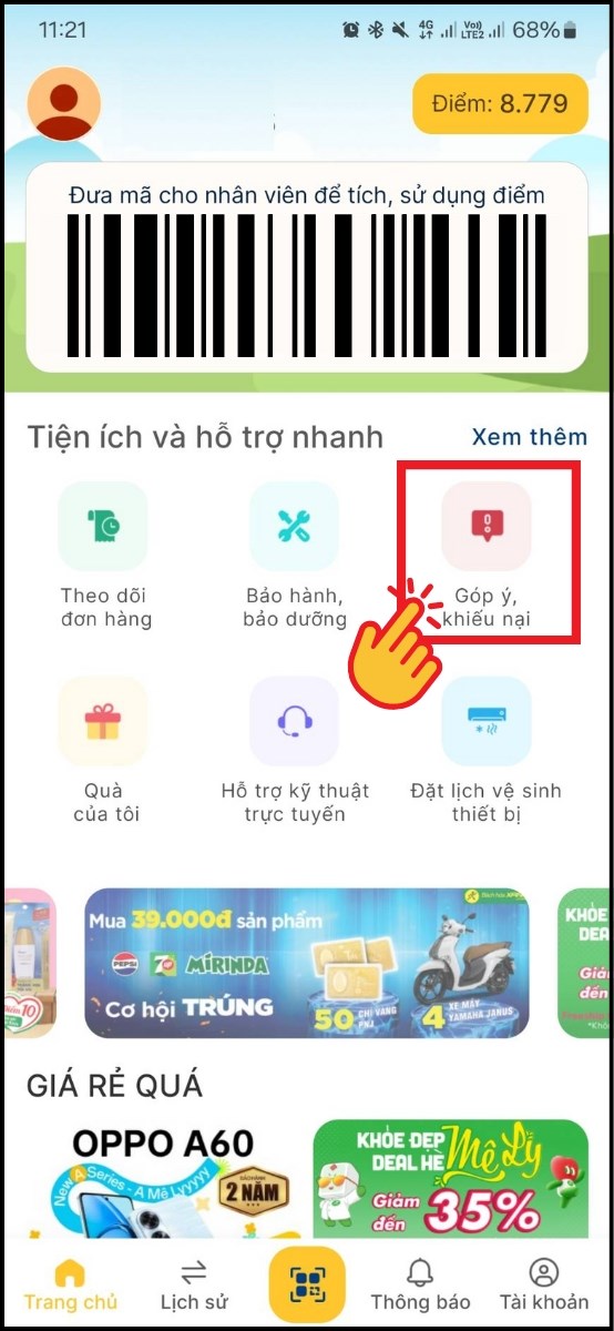 Chọn ô màu đỏ Chọn ô màu đỏ