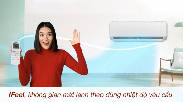 Máy lạnh Gree Inverter 2 HP CHARM18CI có trang bị cảm biến nhiệt độ iFeel