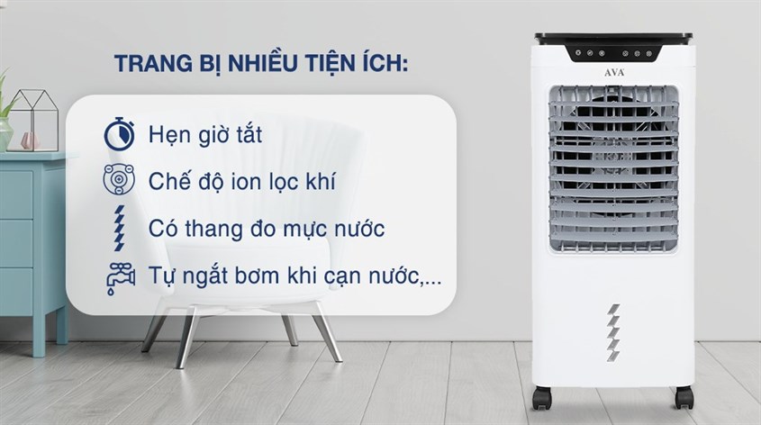 Tính năng tự ngắt bơm khi cạn nước có trên quạt điều hòa AVA RPD-80
