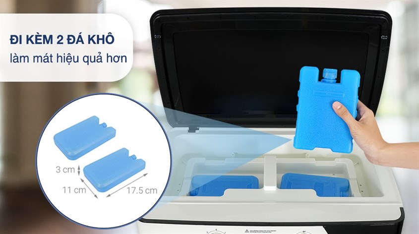 Quạt điều hòa Sunhouse SHD775 đi kèm 2 hộp đá khô làm mát hiệu quả