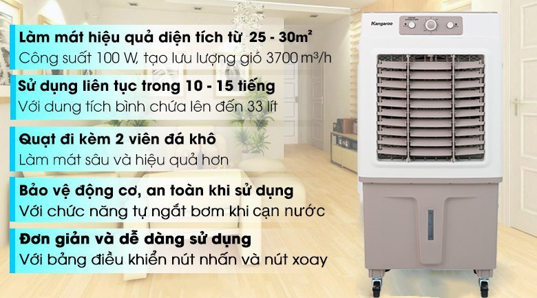 Quạt điều hoà Kangaroo KG50F62 đang giảm giá mạnh 54% chỉ còn 1.990.000đ (Cập nhật ngày 12/06/2024) 