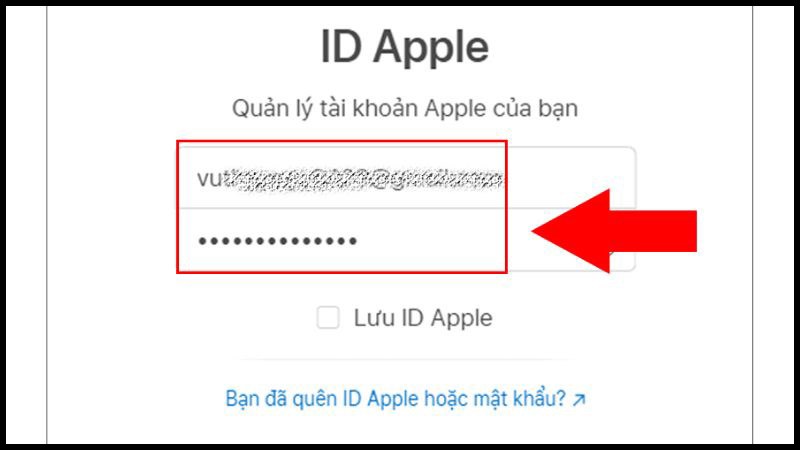 Đăng nhập ID Apple