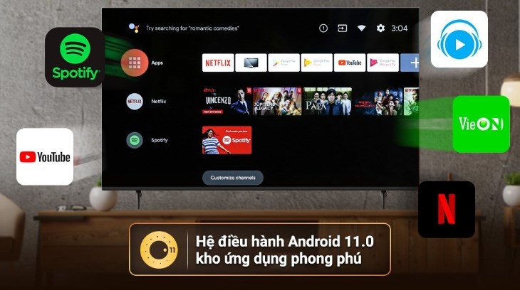 Android Tivi AQUA 43 inch AQT43D67FG có giao diện thân thiện, dễ sử dụng