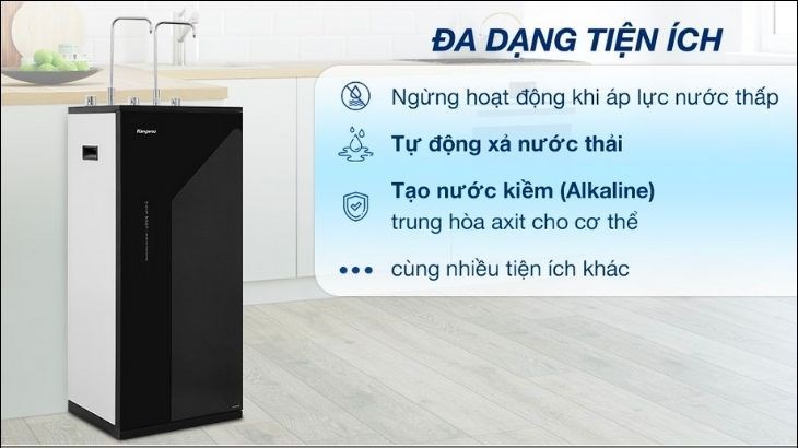 Máy lọc nước RO nóng nguội lạnh Kangaroo KG10A17 tạo nước kiềm giúp bổ sung nhiều khoáng chất có lợi cho cơ thể 