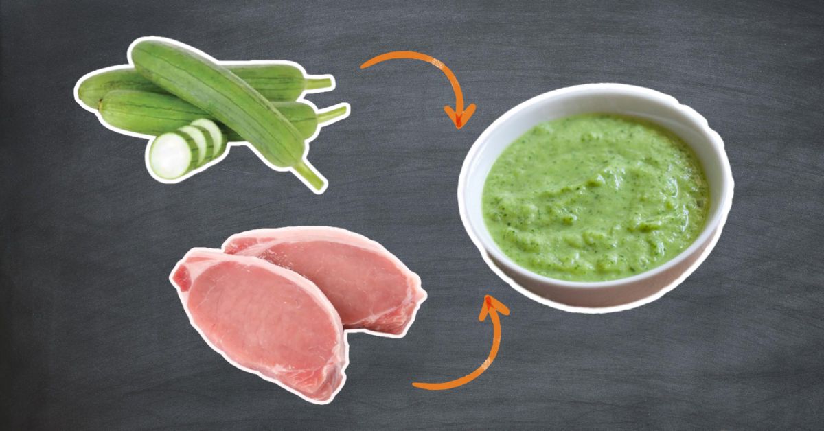 Mách mẹ cách nấu cháo mướp thịt heo cho bé ăn dặm giúp tăng cân hiệu quả