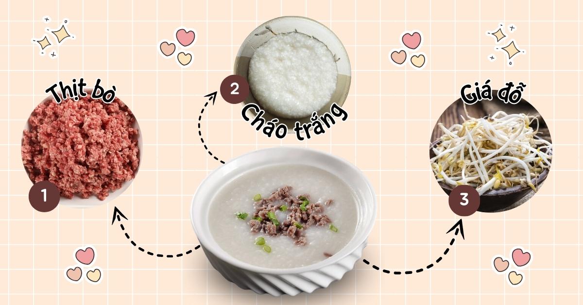 Hướng dẫn 3 cách nấu cháo thịt bò giá đỗ cho bé giải nhiệt và tăng cân hiệu quả