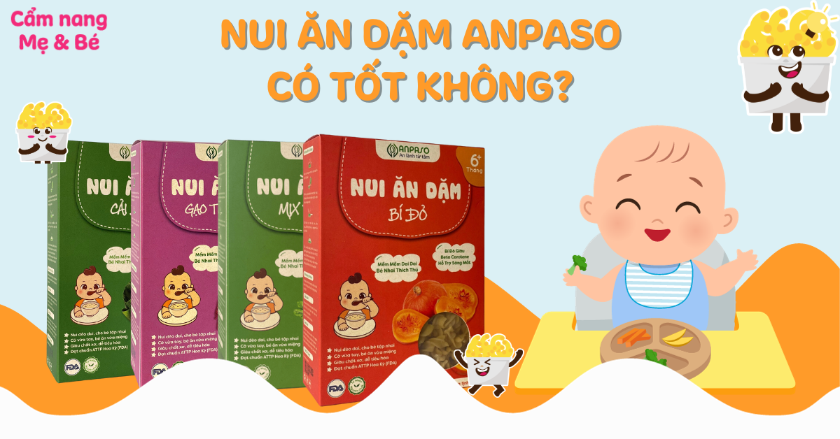 Nui ăn dặm Anpaso có tốt không? Có mấy loại? Giá bao nhiêu?