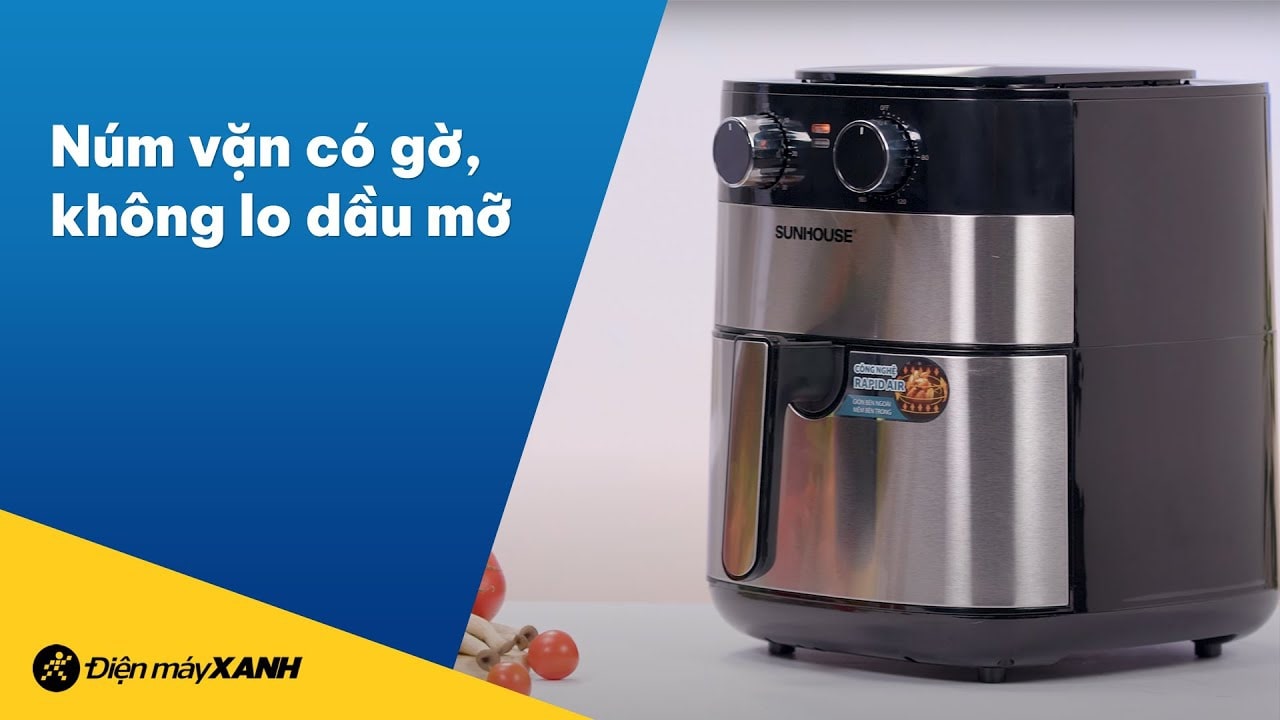 Đánh giá chi tiết Nồi chiên không dầu Sunhouse SHD4026 6 lít