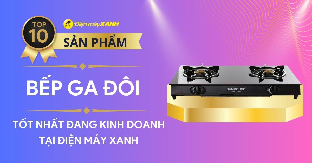 Top 10 bếp ga đôi tốt nhất đang kinh doanh tại Điện máy XANH