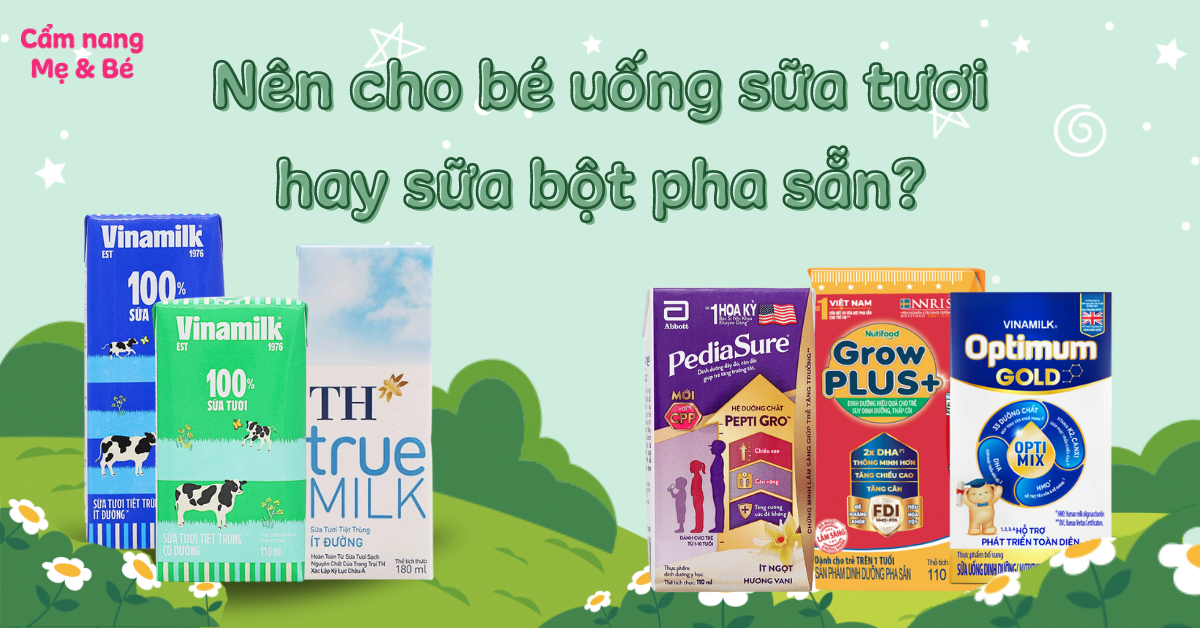 So sánh sữa tươi và sữa bột pha sẵn: Bé nên dùng loại nào phù hợp hơn?