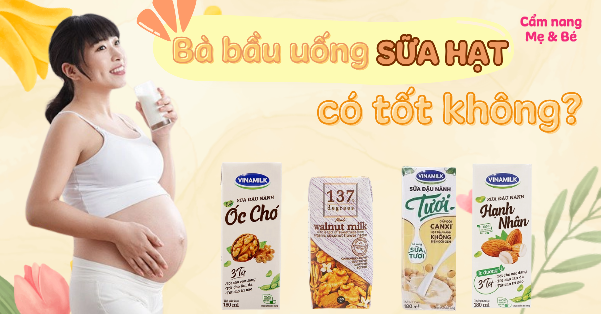 Bà bầu uống sữa hạt tốt không? 10 loại sữa hạt cho mẹ bầu dinh dưỡng