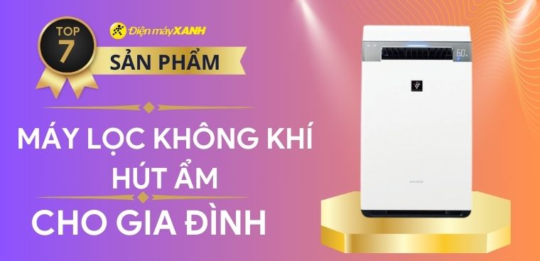 Máy hút ẩm lọc không khí loại nào tốt? Top 7 máy lọc không khí hút ẩm tốt cho gia đình