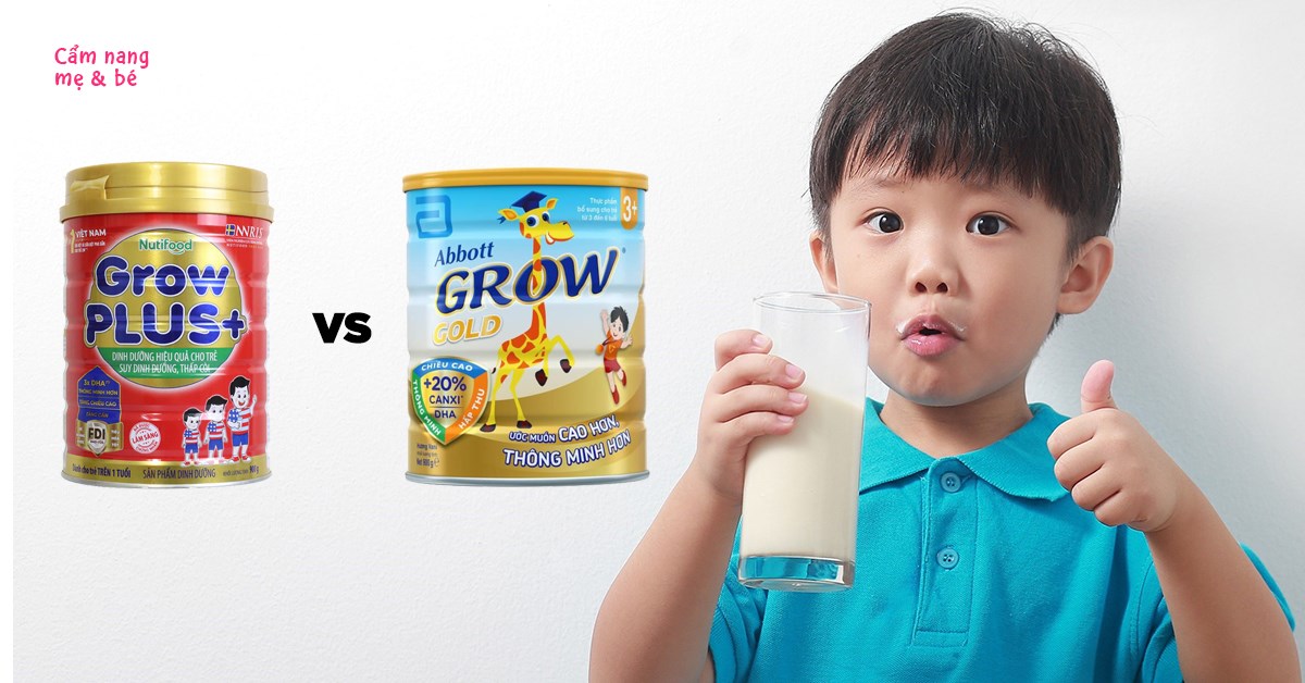Có nên mua sữa Grow Plus không? So sánh sữa Abbott Grow và Grow Plus